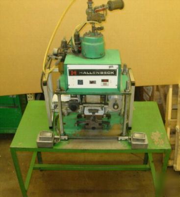 Hallenbeck 1200 machine shop hot foil stamper embosser