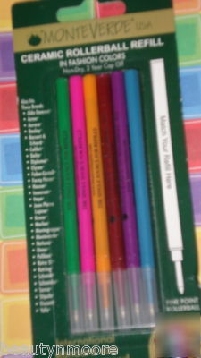 Monteverde ceramic rollerball refill fashion colors 6