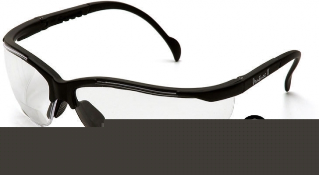 Pyramex V2 readers glasses - clear + 1.0 lens, black