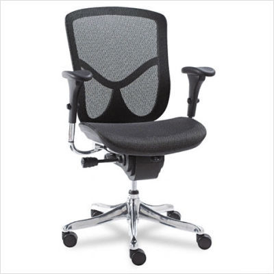 Alera eq series ergonomic mid back mesh chair black