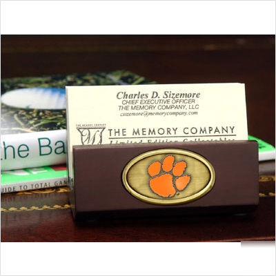 Clemson university business card holder