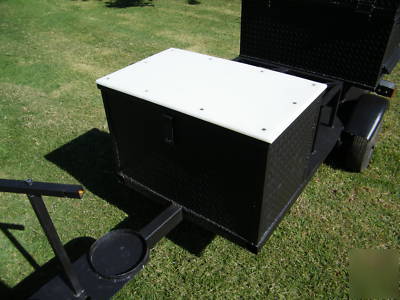 Custom bbq grill smoker trailer