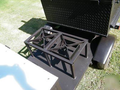 Custom bbq grill smoker trailer