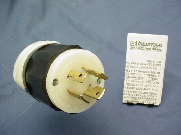 Leviton L19-20 locking plug 20A 277/480V 3PH y 2451