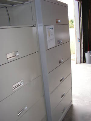 New hon 6 shelf 600 series lateral file receding door 