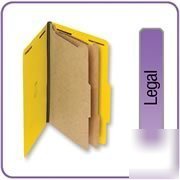 45-quill brand partition folders,6 fastener,yellow,lgl