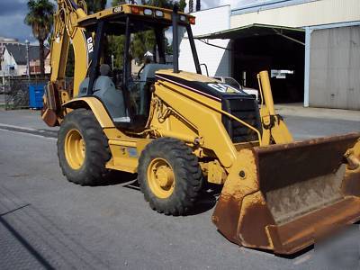 Cat 430D backhoe loader 4 in 1 extend boom