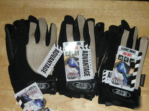 New 3 pair lg mechanics work carpenter gloves