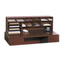 New wood desktop organizer, double shelf, 3 sections...
