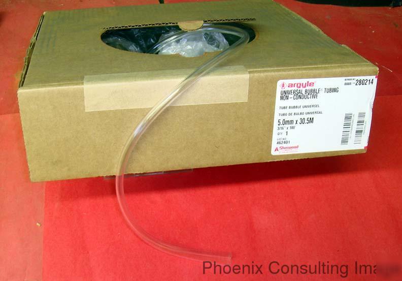 New universal 3/16 clear laboratory medical tubing 100' 