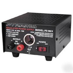 Pyramid PS9KX power supply 5 amp constant/ 7 amp surge 