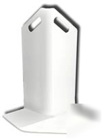 (3) carpet cleaning wall corner guards white