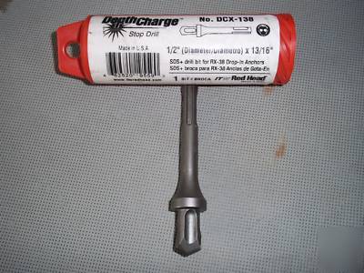 Depth charge dcx 138 1/2 x 13/16 stop drill red head