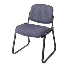 Space deluxe sled base chair armless 23X24X32 black