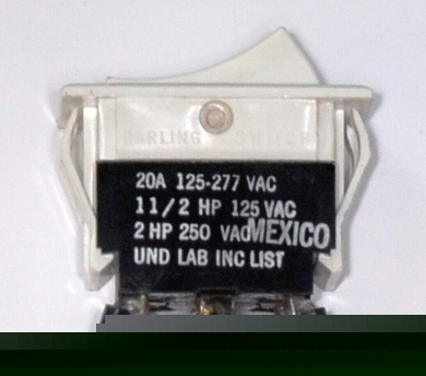 Carling dpdt switch - 20 amp - 277 vac - (on off on)