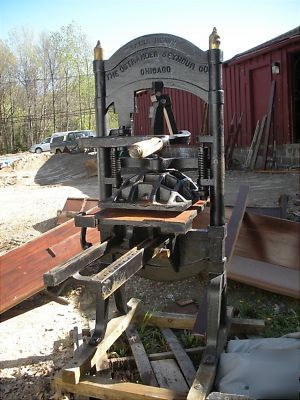 Iron hand press ostrander seymour letterpress 20X26 