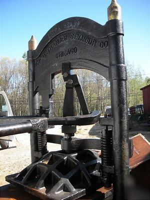 Iron hand press ostrander seymour letterpress 20X26 