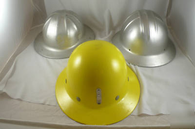 Lot 3 hard hats bf mcdonald jackson aluminum superglas
