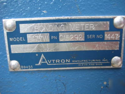 Avtron T477W bonding meter aircraft test aviation tool