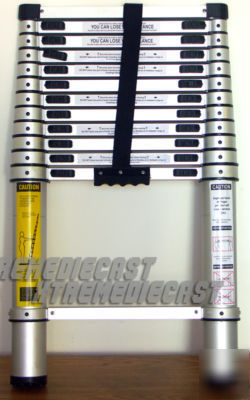 New extended steps telescoping extension ladder 12 .5 