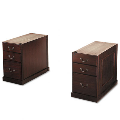 Orion two-pedestal file for 72W X36D desk, mahogany