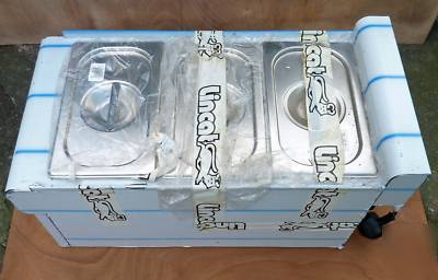 Pristine good quality lincat three-pan dry bain marie