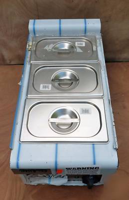 Pristine good quality lincat three-pan dry bain marie
