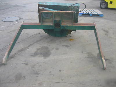 Rotating fork attachment for front end loader 5' long