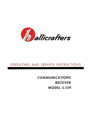 Hallicrafters s-129 manual w/ large foldout sch Â»rÂ²
