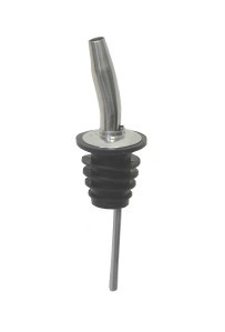 Pack of 10 tapered s/steel free flow spirit pourer's