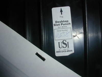 Usi 6459 slot punch desktop wall id card badge laminate