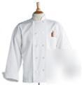10 pearl button white chef coat white size large 402W
