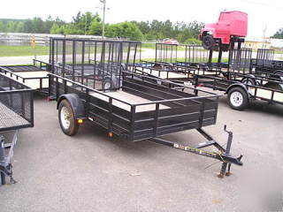 6X12 landscape utility solid metal sidestrailer 6X12