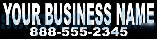 Business name & phone car vinyl window decal