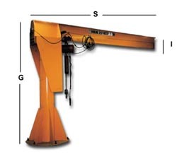 Jib crane, H351-6-1212, 3-ton, 12'w, 13'3