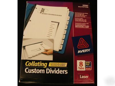 Avery 11541 direct print 8 tab dividers free shipping
