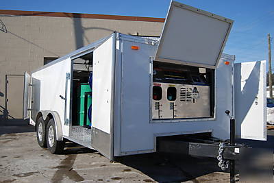 Pressure washer trailer, water recovery, recycling