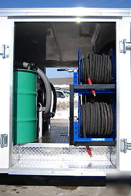 Pressure washer trailer, water recovery, recycling