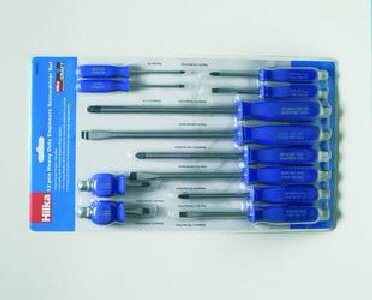New genuine hilka 12PC h/duty engineers screwdriver set