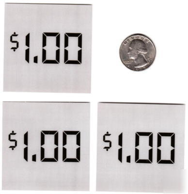 1.00 cent dixie-narco soda vend machine- 3 price labels