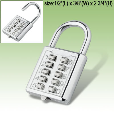 Metal 5 digit luggage backpack lock combination padlock