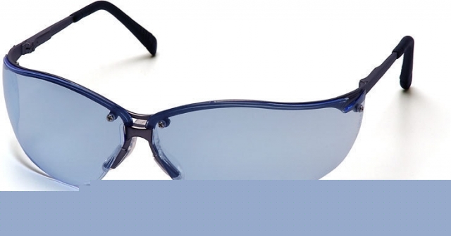 Pyramex V2-metal safety glasses - infinity blue lens
