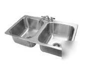 Advance tabco drop-in sink 2 comp 14IN x 16IN x 10IN