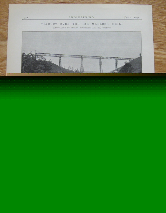 Chili rio malleco railroad viaduct 1898 photo prints