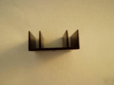 Heat sink 1-1/2 inch by 1-1/2 inch black anodized alum