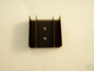 Heat sink 1-1/2 inch by 1-1/2 inch black anodized alum