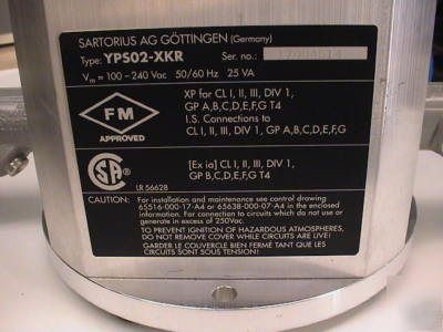 Sartorius FC12CCE-sx lab scale 12 kg explosion proof 