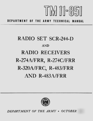 Hammarlund sp-600: army manual: tm 11-851 w/6 48