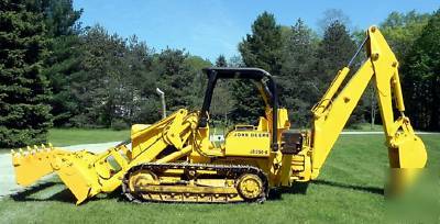 John deere 350 b crawler loader backhoe