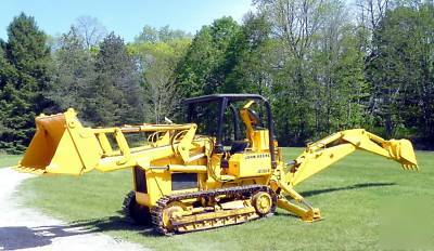 John deere 350 b crawler loader backhoe